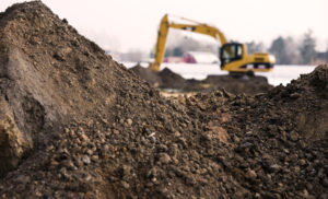 An image of waste soil being treated and diverted from landfill.
